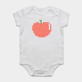 Red Apple Pixel Art Baby Bodysuit